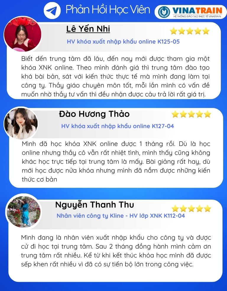 Phản Hồi Học Viên Lớp Xuất Nhập Khẩu Online 