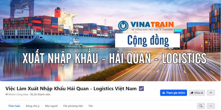 Group việc làm xuất nhập khẩu của Vinatrain với hơn 100.000 thành viên